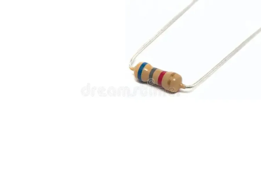 A magnified view of the film layer on a carbon film resistor.