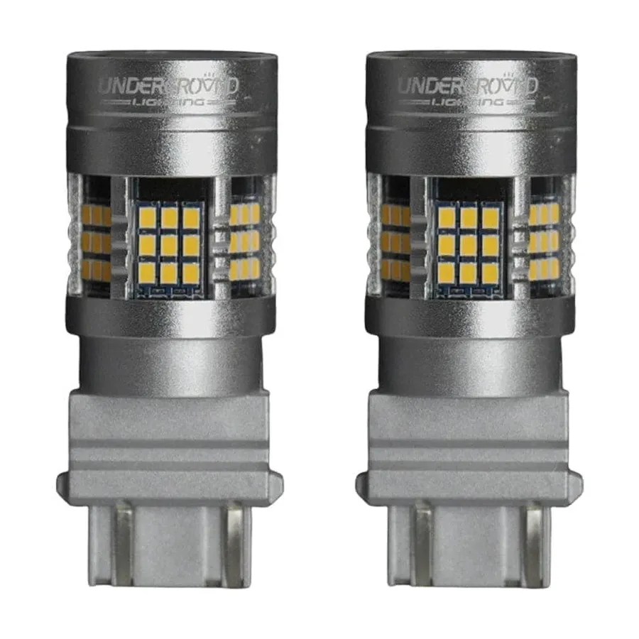 A close up of an LED with built in resistor.