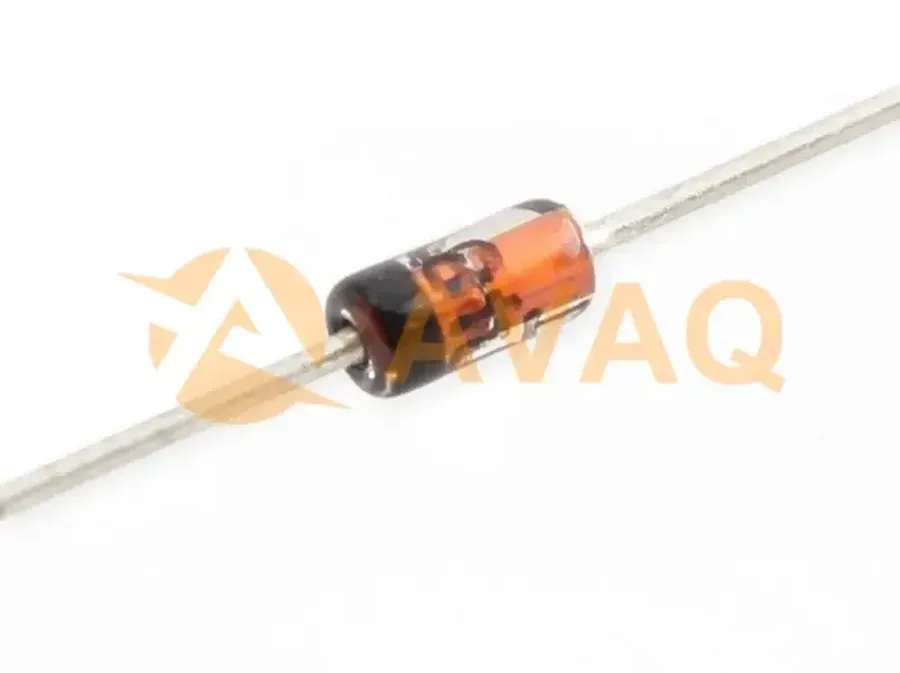 A side-by-side comparison of a 1N4148 and a 1N914 diode.