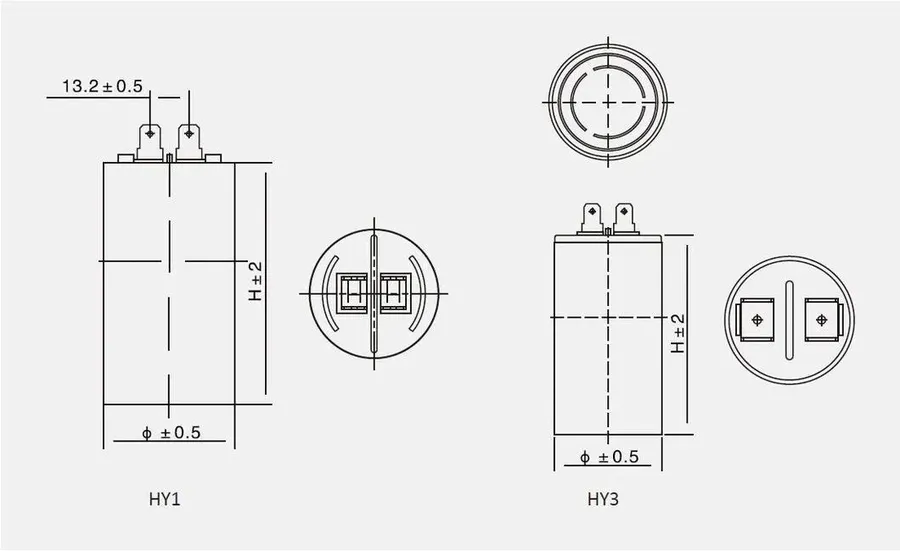 A wiring diagram showing how to connect a CBB60 capacitor.