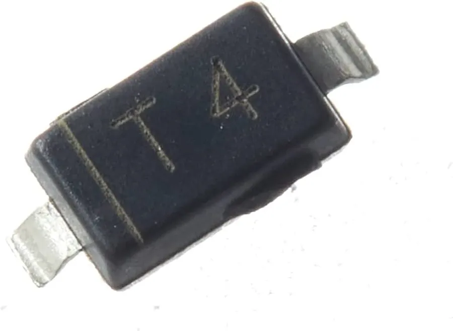 A close-up of SMD diode markings.