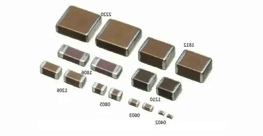 Various sizes of surface mount 1uF capacitors.