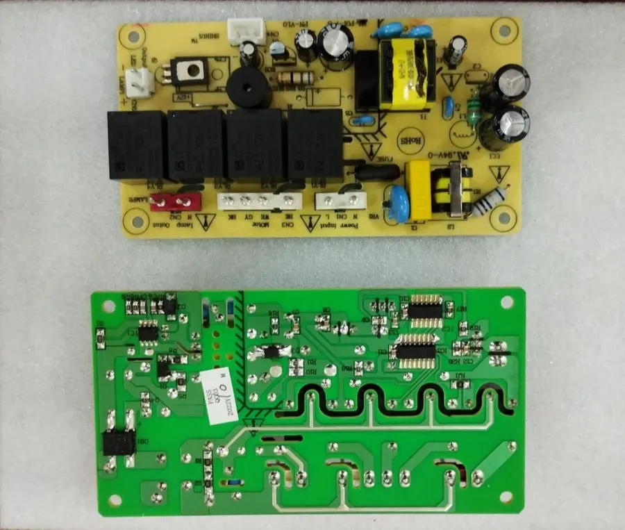 A close-up of a Faber chimney PCB board.