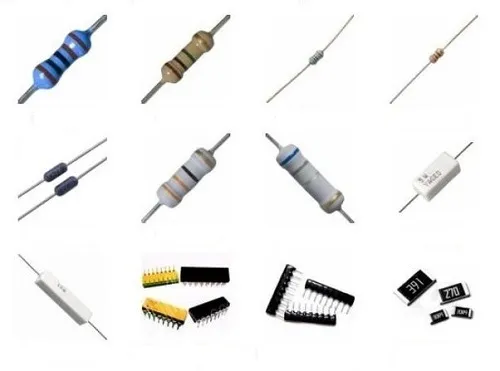 A collection of different types of resistors.