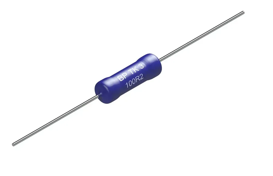 Close-up view of several precision resistors with color bands visible.