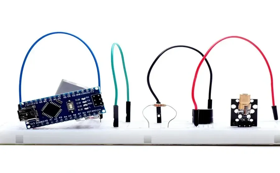 A finished electronic project using a Zero PCB board.
