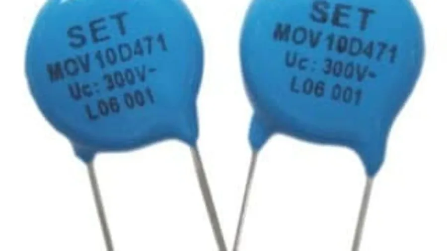 A selection of various metal oxide varistors of different sizes.