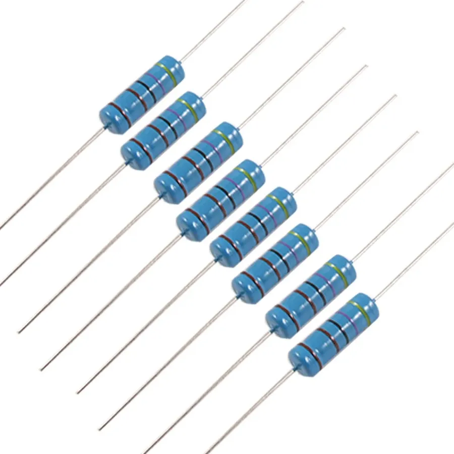 Various package types of 4k7 resistors.
