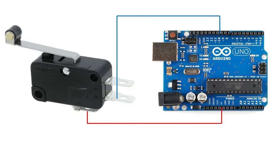 An Arduino Micro connected to a sensor module.