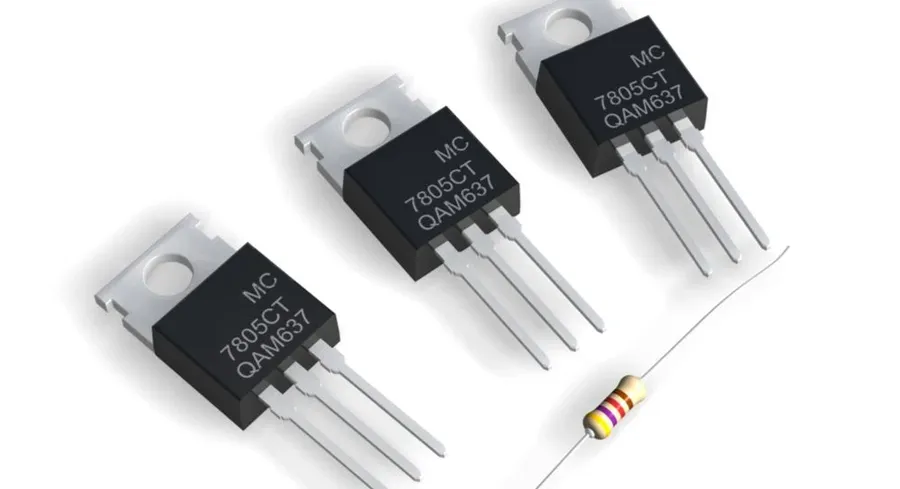 A switching voltage regulator circuit.