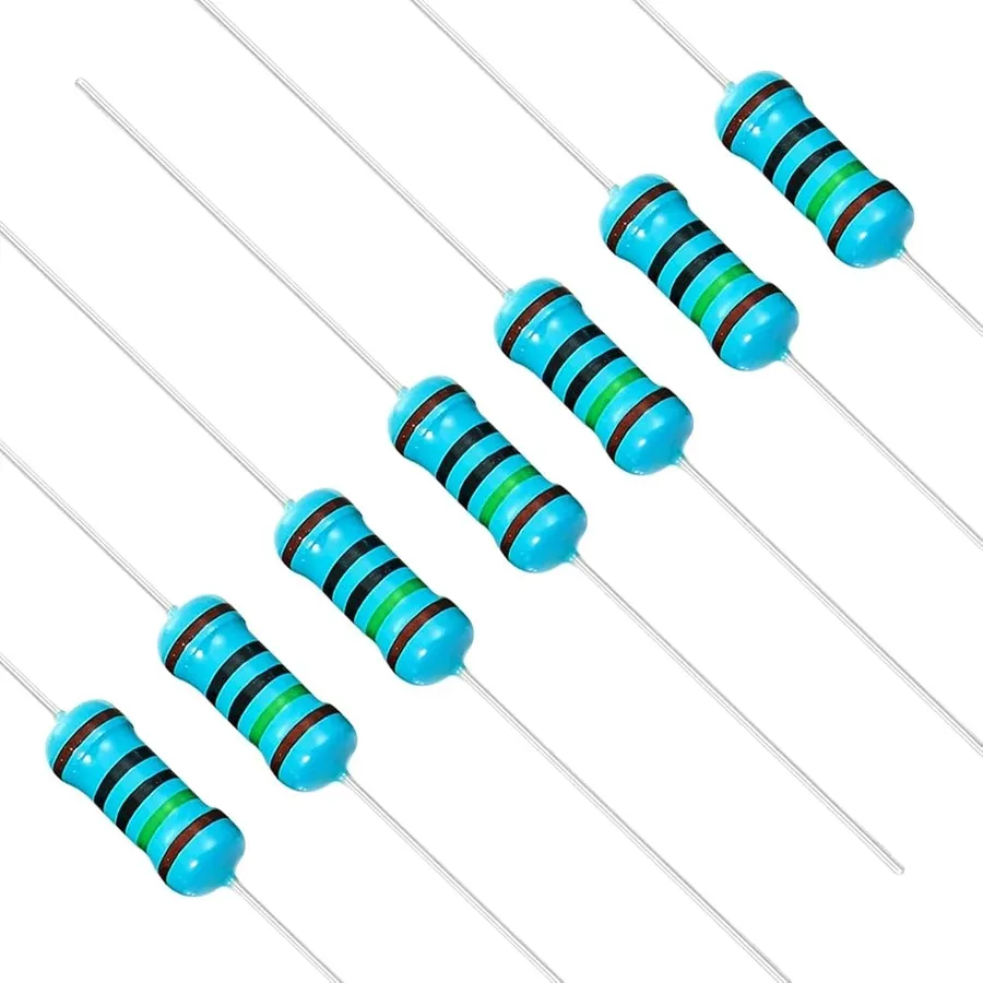 A through-hole 2k ohm resistor.