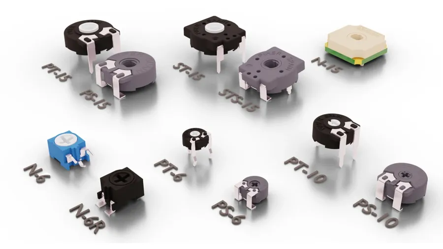 A surface mount trim potentiometer.