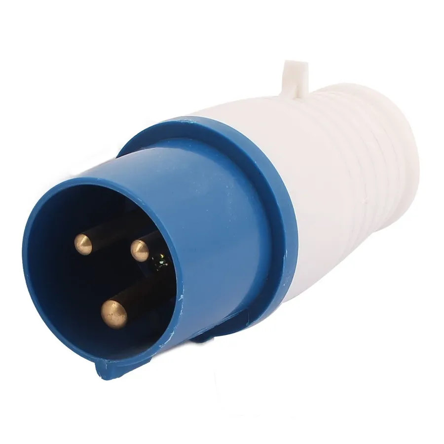 Electronic connectors used in an industrial setting.