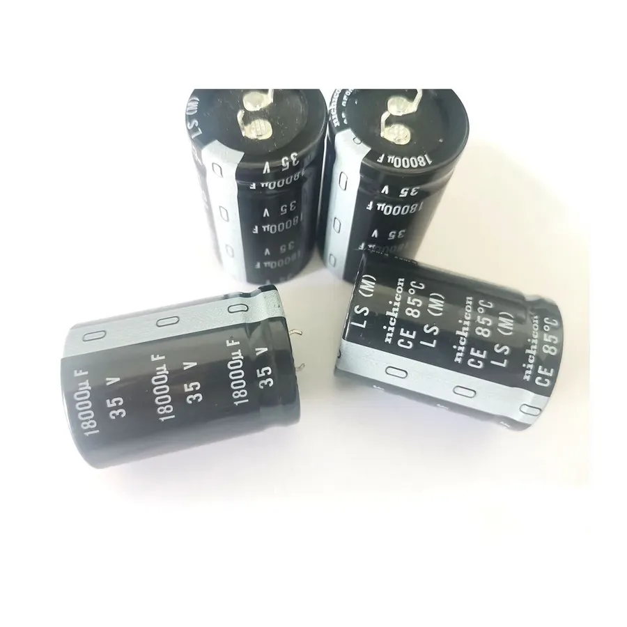 Various packages of Nichicon capacitors.