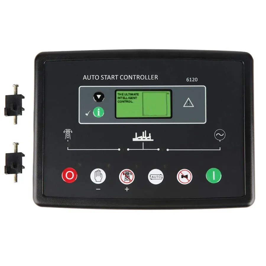A Deep Sea controller panel with various buttons and display.