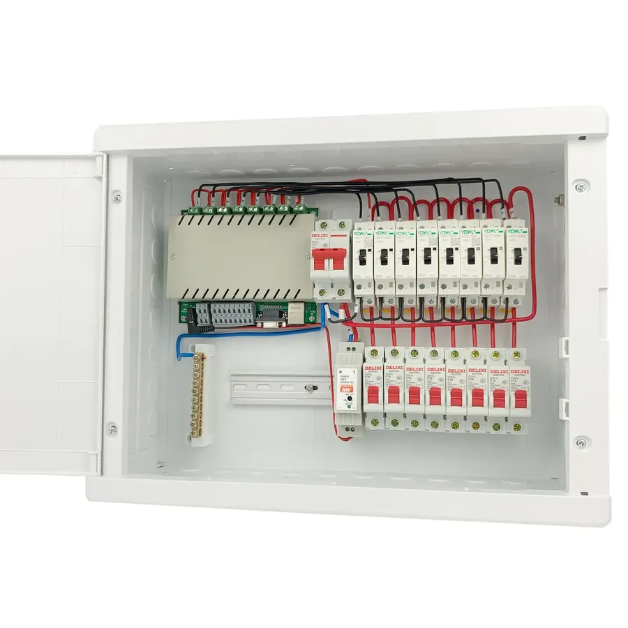 A control cabinet integrating a Deep Sea controller within a smart power system.
