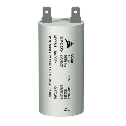 A variety of EPCOS 440VAC capacitors with different shapes and sizes.