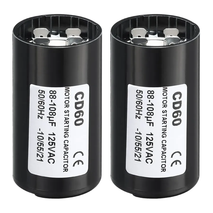 An EPCOS 440VAC capacitor connected to an electric motor.
