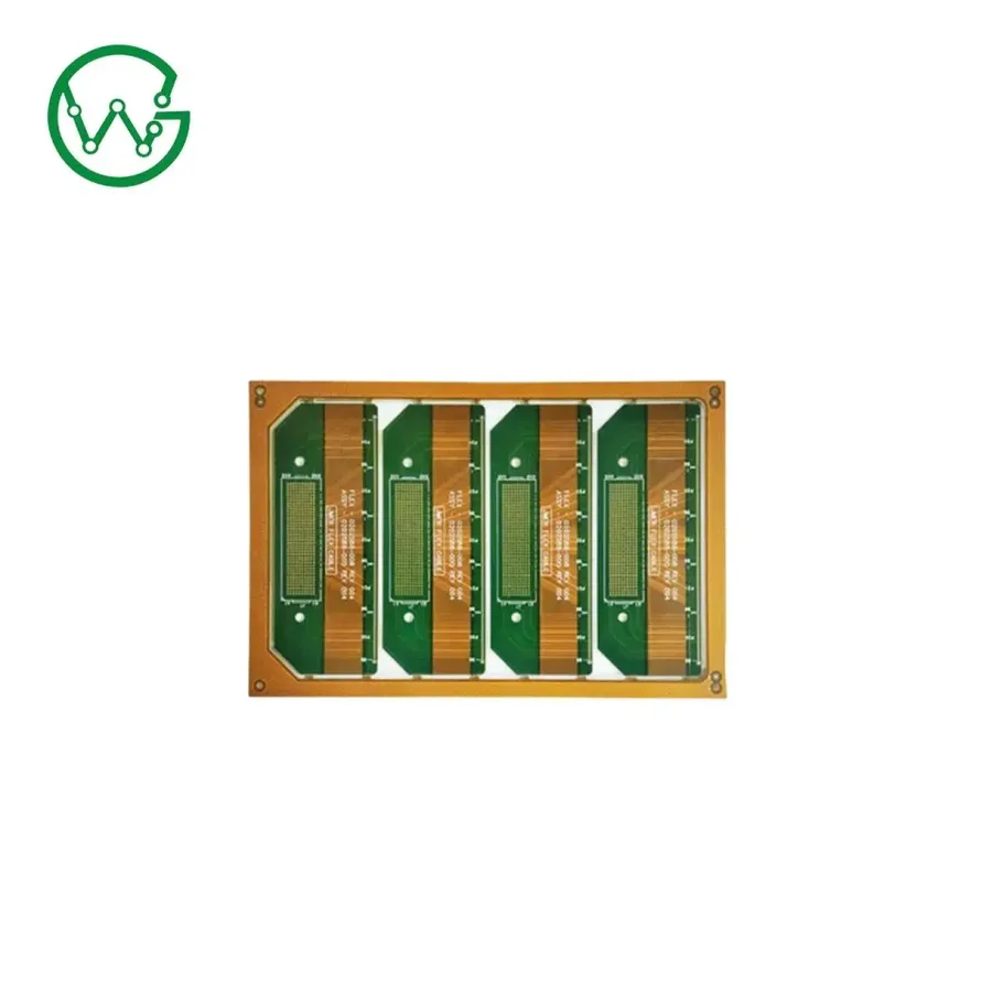 A flexible multilayer PCB, demonstrating its bendable nature.