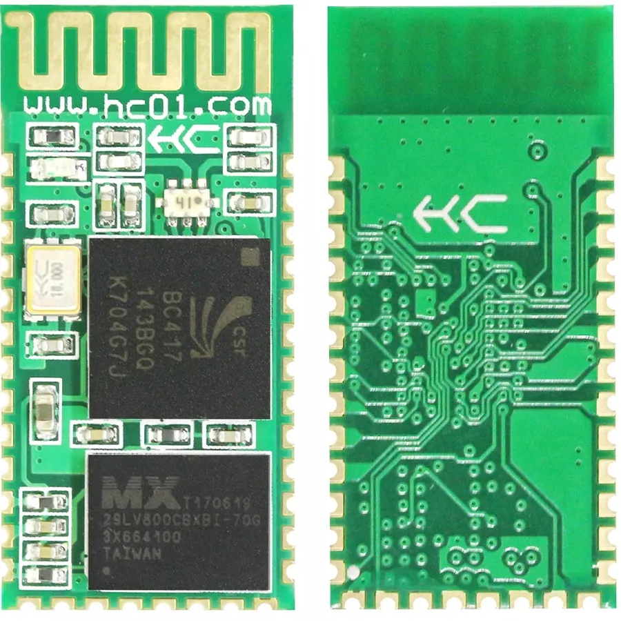 Various Bluetooth modules with different shapes and sizes.