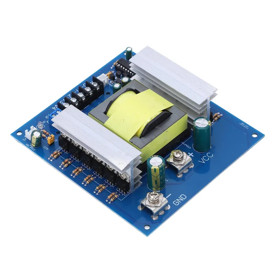 An inverter circuit board used in a solar power system.