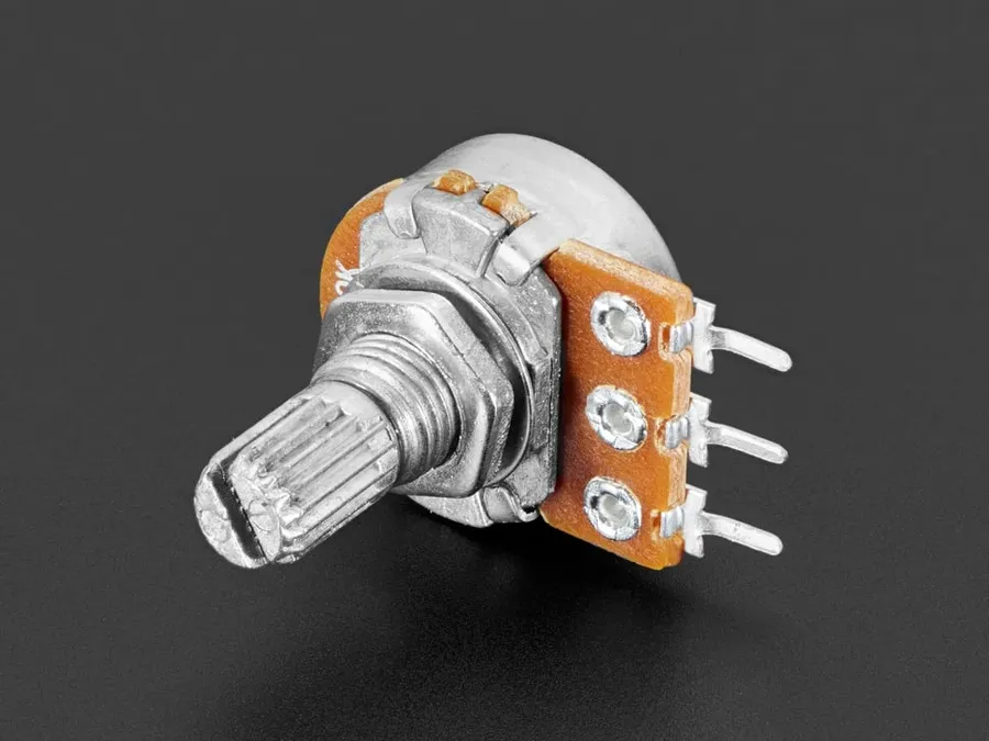 A side by side comparison of a linear taper and an audio taper potentiometer