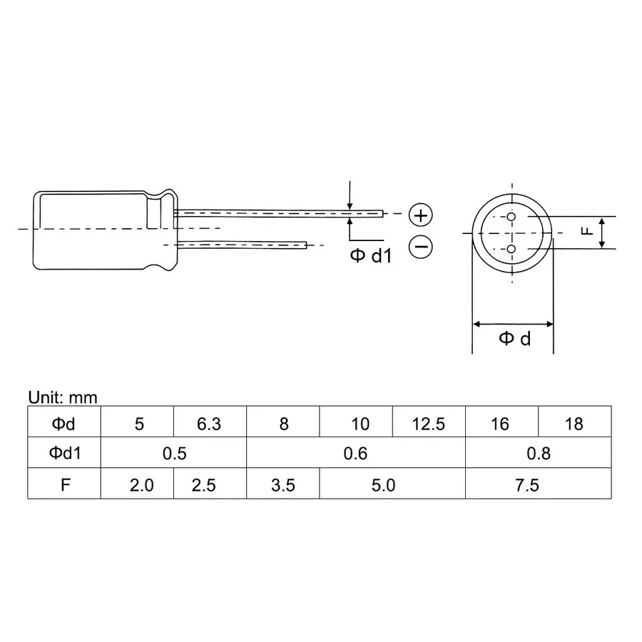 A variety of 1000uF capacitors with different sizes and markings.