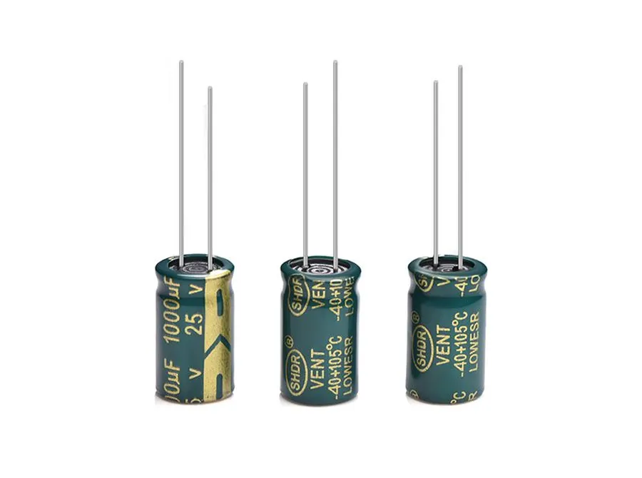 A diagram showing the specifications of a 1000uF 25V capacitor.