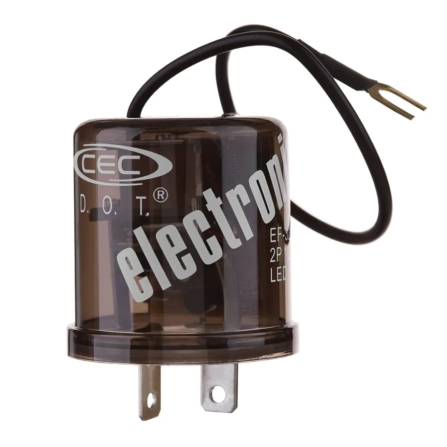 An LED flasher relay used as an alternative to load resistors.