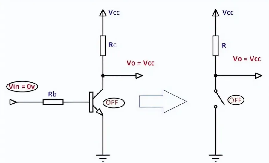 A circuit diagram showing a BC547 transistor used as a switch.