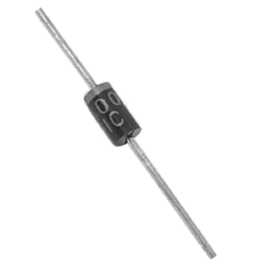 Different package styles of the 1N4004 diode.