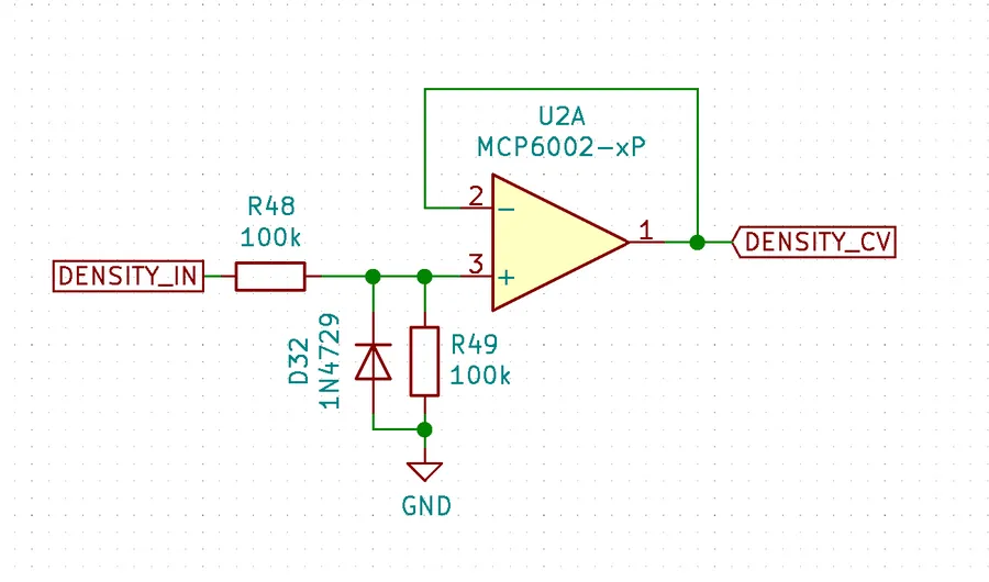 A circuit schematic using a Zener diode as a voltage divider.