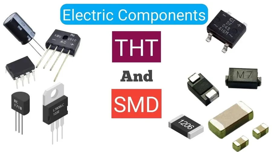 Various small SMD electronic components.
