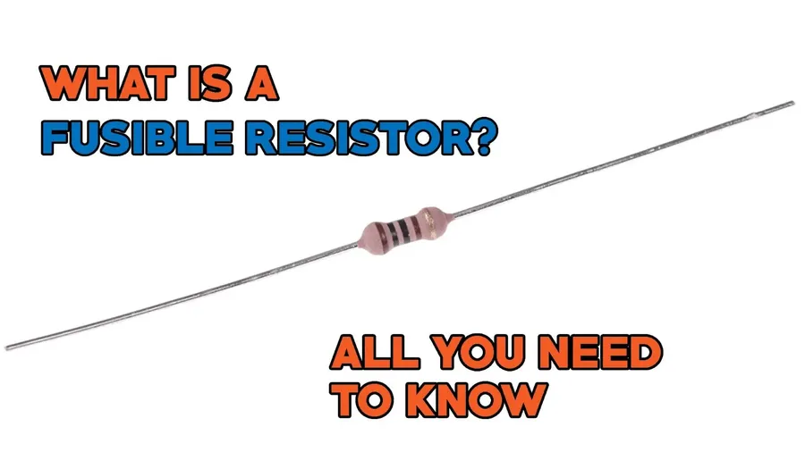 A close-up of a fusible resistor.