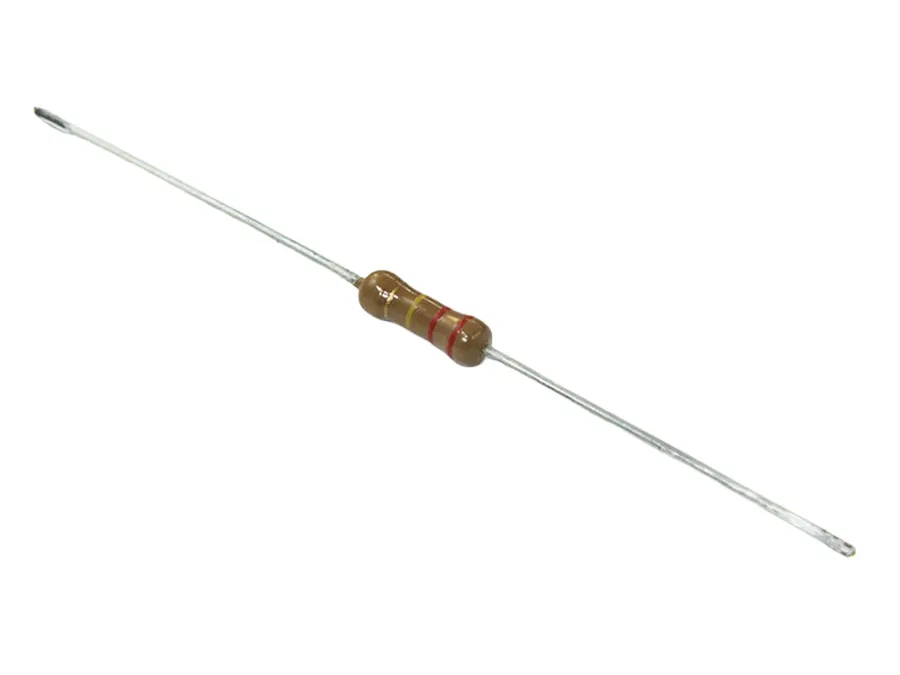 An assortment of different types of 4R7 resistors, including through-hole and SMD.