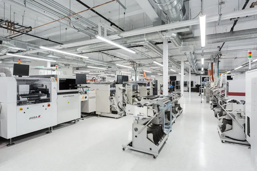 A view inside a PCB assembly facility in the United States