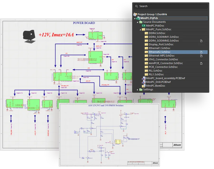 A schematic diagram created in Altium Designer.