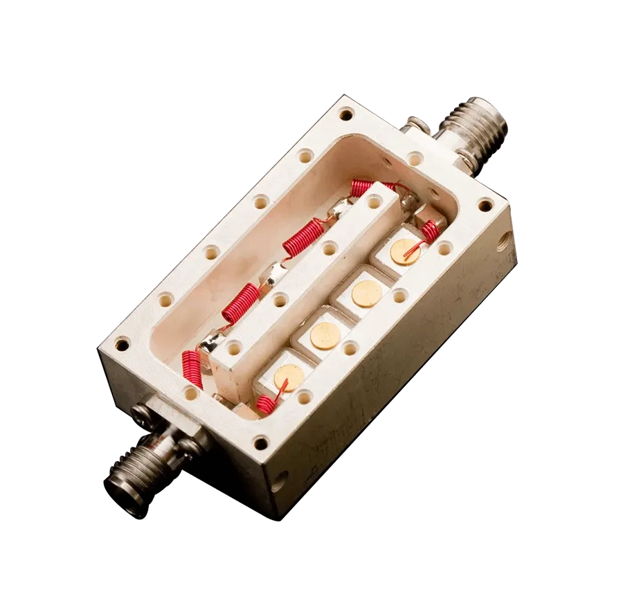 A variety of RF filters used in electronic circuits.