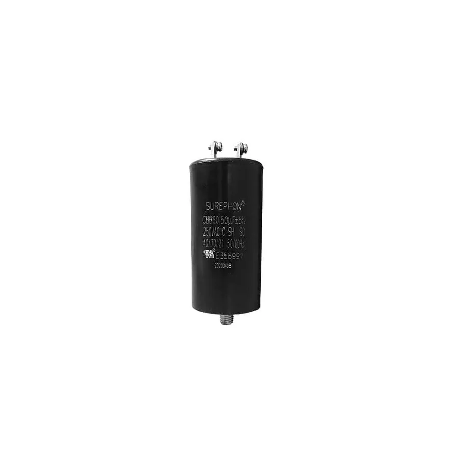 Several air compressor capacitors with different ratings.