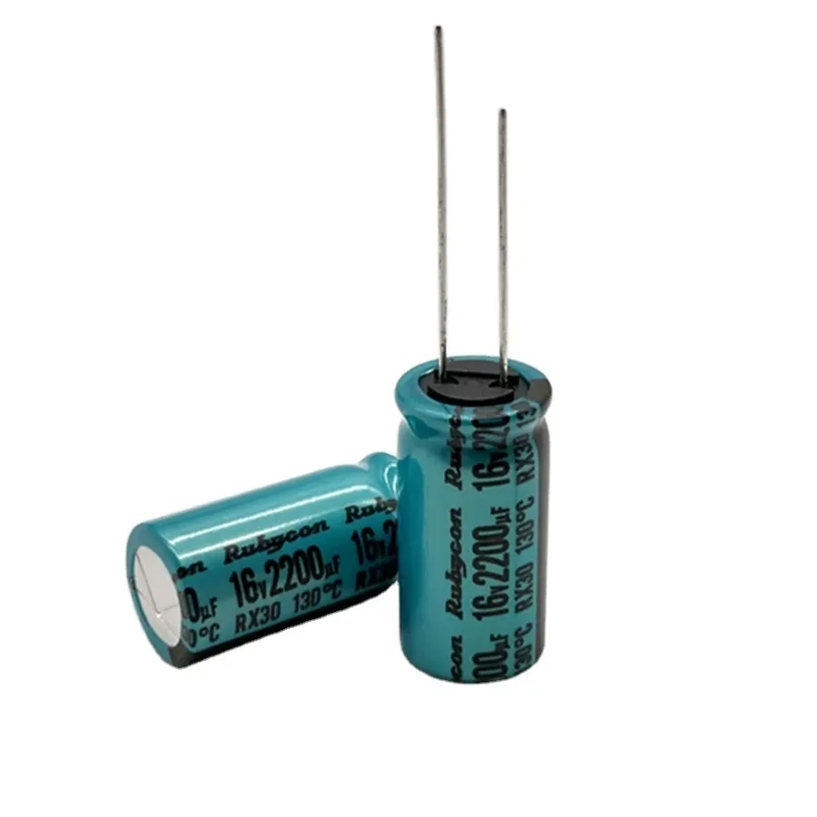 Various types of Rubycon film capacitors.