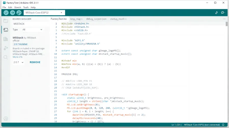 A screenshot of Arduino IDE code for controlling a digital potentiometer.