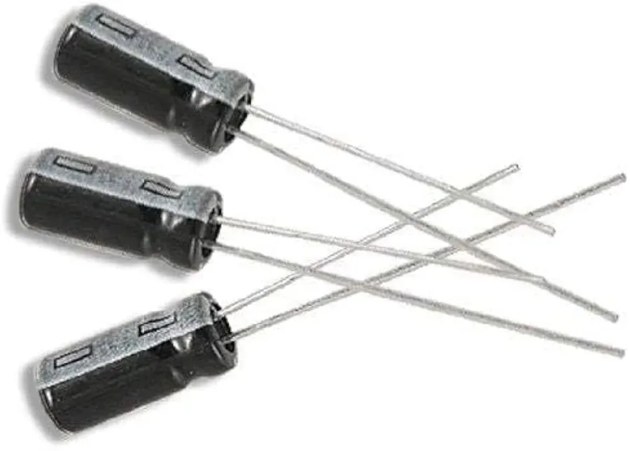 A radial 47uF electrolytic capacitor.