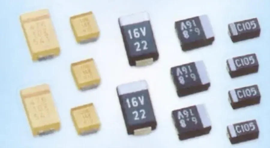 Various types of surface mount capacitors.