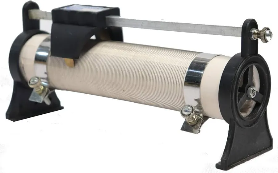 A rheostat, a variable resistor