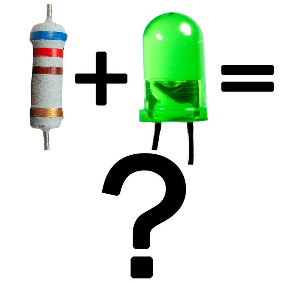 A diagram showing how to wire a 12V LED with a resistor.