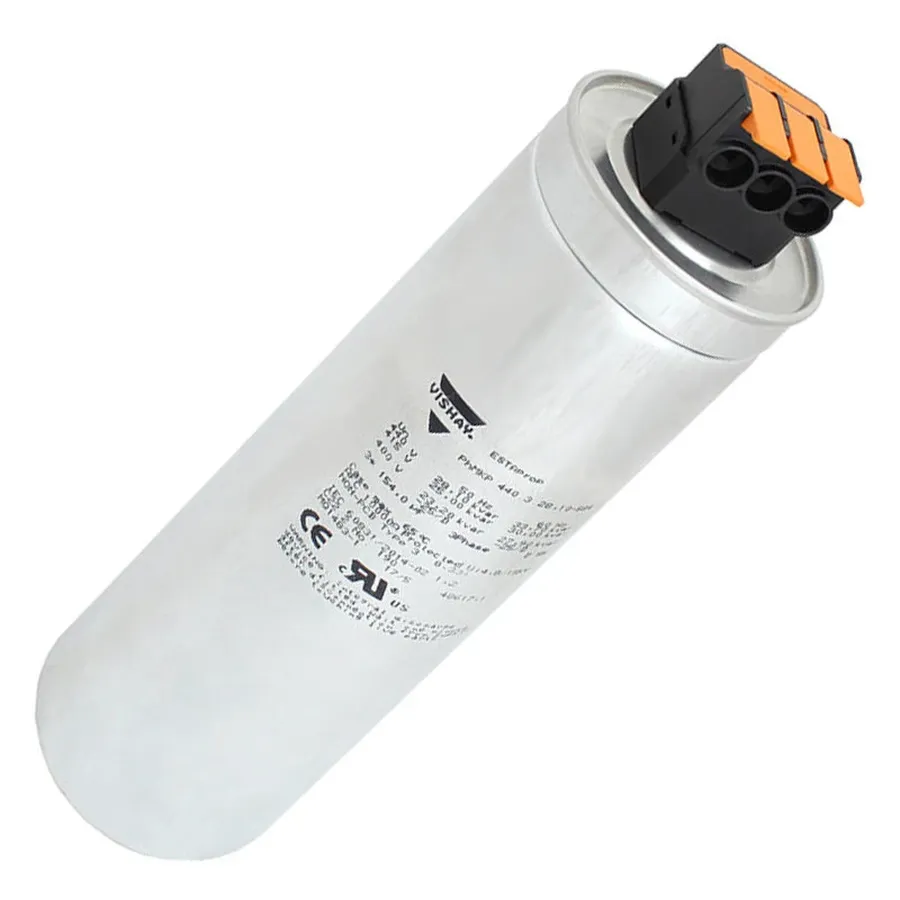 A single three-phase capacitor unit.