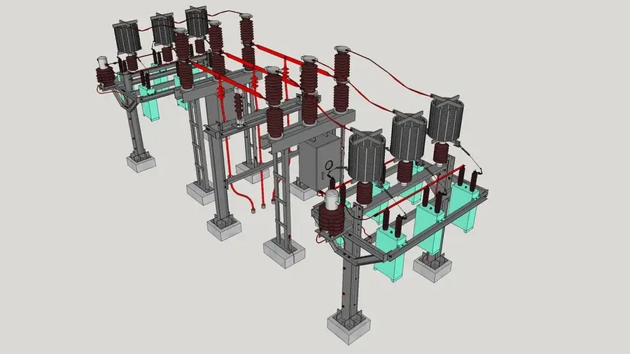 A warehouse with rows of various capacitors.