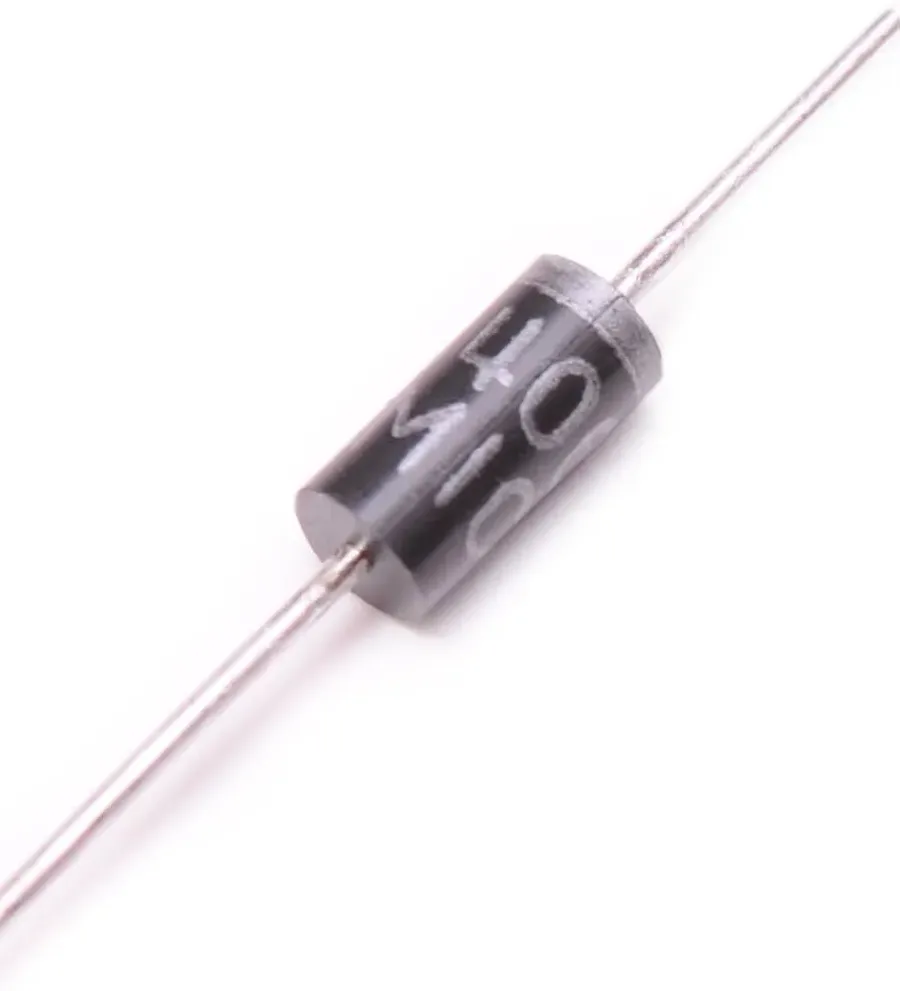 A close-up of a 1N4007 diode component.