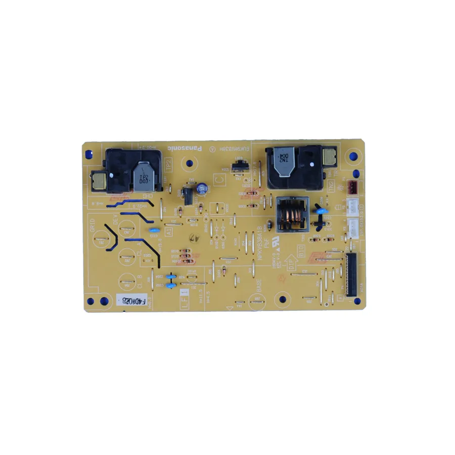 A circuit board with high voltage resistors visible.