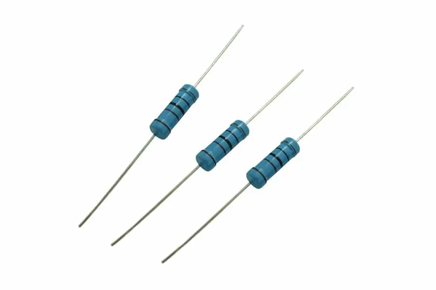A variety of high voltage resistors with different sizes and shapes.
